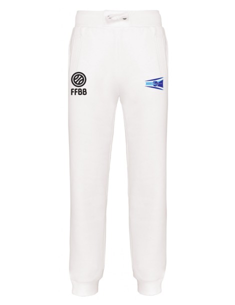 Pantalon FFBB Teamsport Blanc Guichen Basket