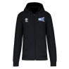 Veste zip capuche FFBB Teamsport Noir/Gris/Blanc Guichen Basket