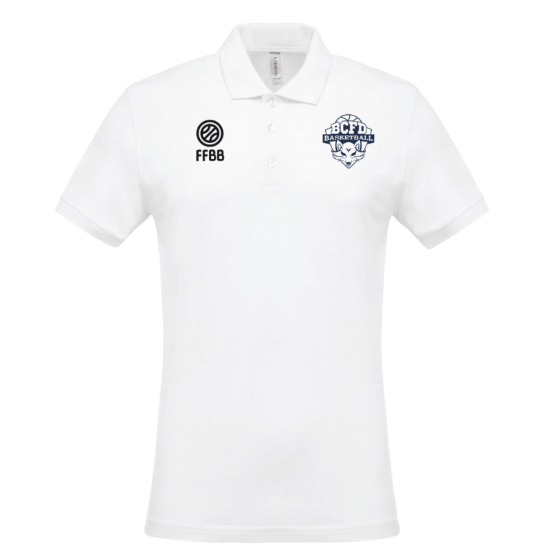 Polo Blanc BCFD (2 logos)