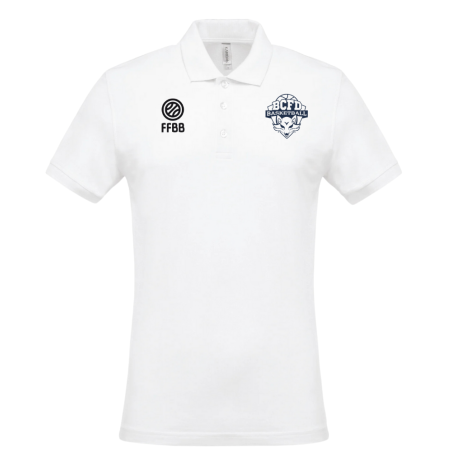 Polo Blanc BCFD (2 logos)