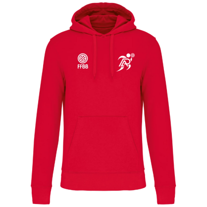 Sweat à capuche Rouge ou Bleu marine Patronage Laïque Basket