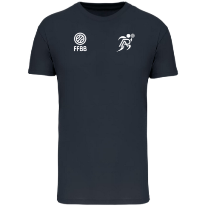 T-shirt Rouge ou Bleu marine logo cœur Patronage Laïque Basket